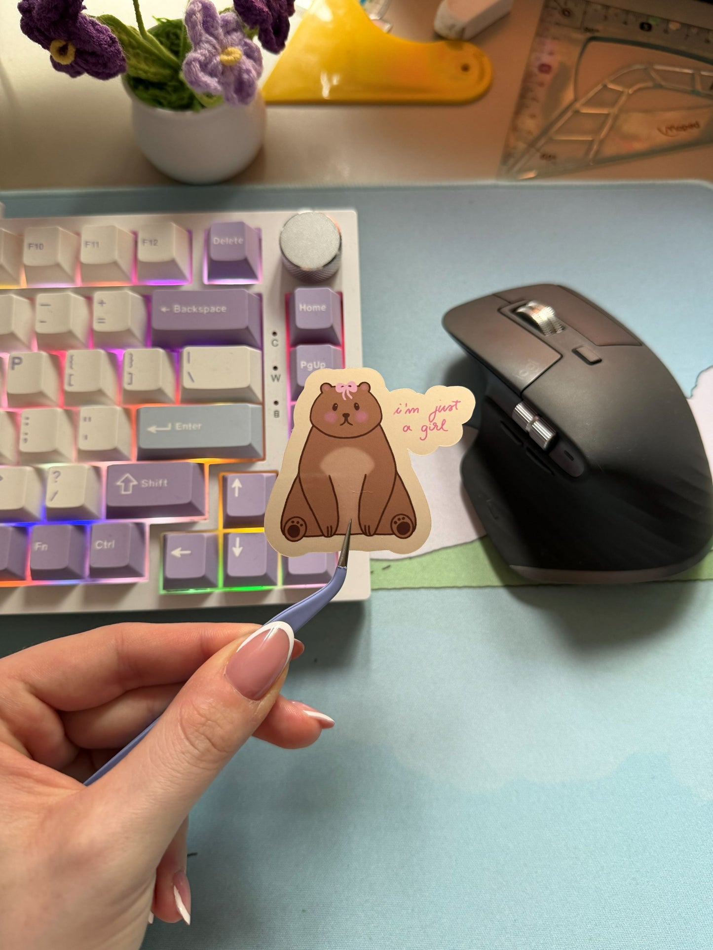 Adorable Bear Sticker Flake