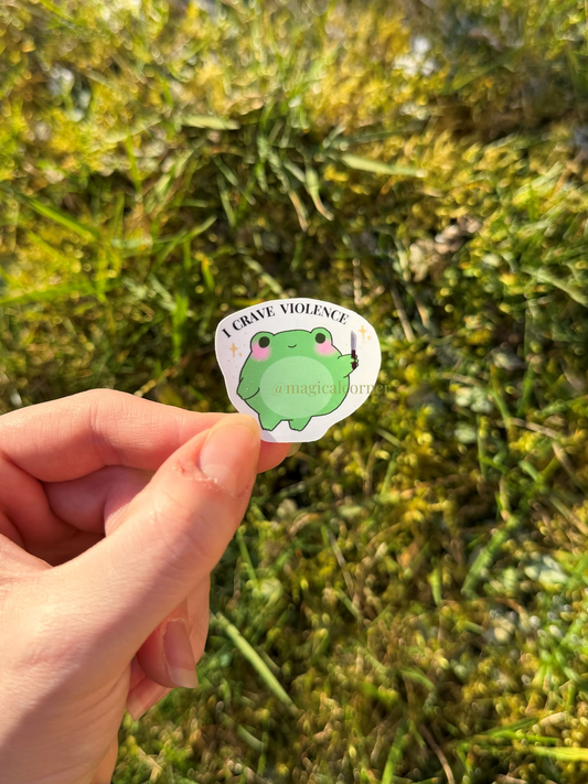 Unhinged Frog Sticker Flake